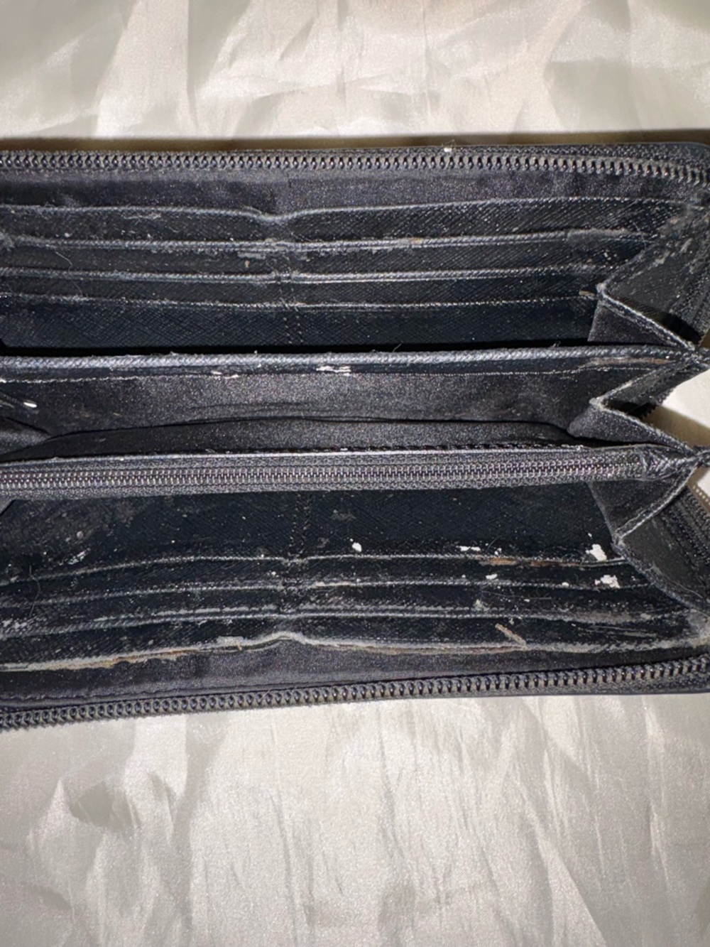 Coach Black Signature Zip Wallet with Logo Charm - Picture 4 of 4